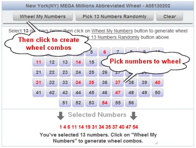 Mega Millions Number Frequency Chart