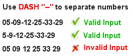New York MEGA Millions Win Checker Sample Input
